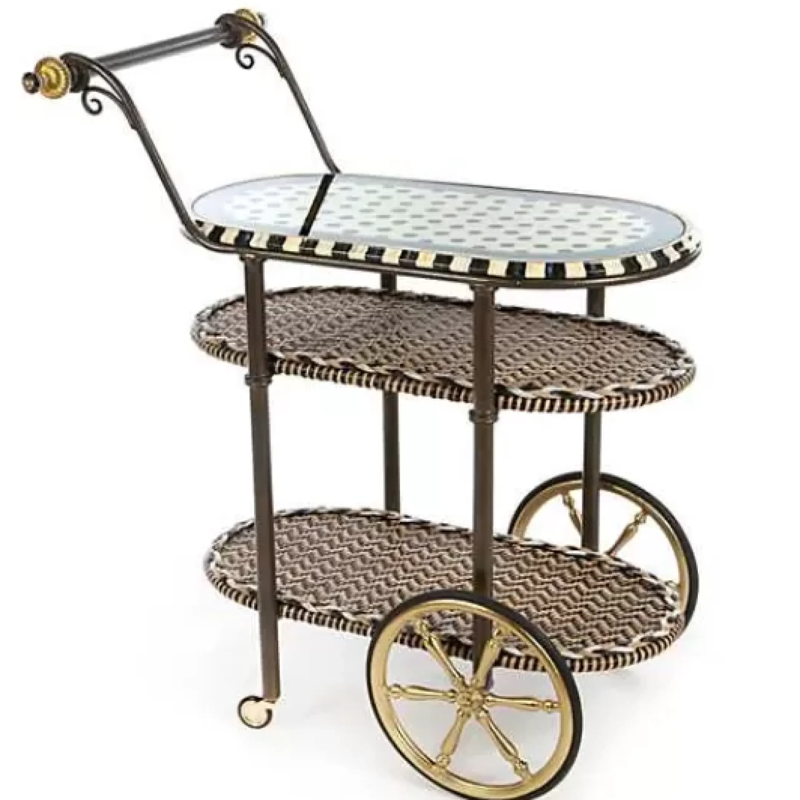 MacKenzie-Childs Dotography Bar Cart< Living Room|Bar Entertaining