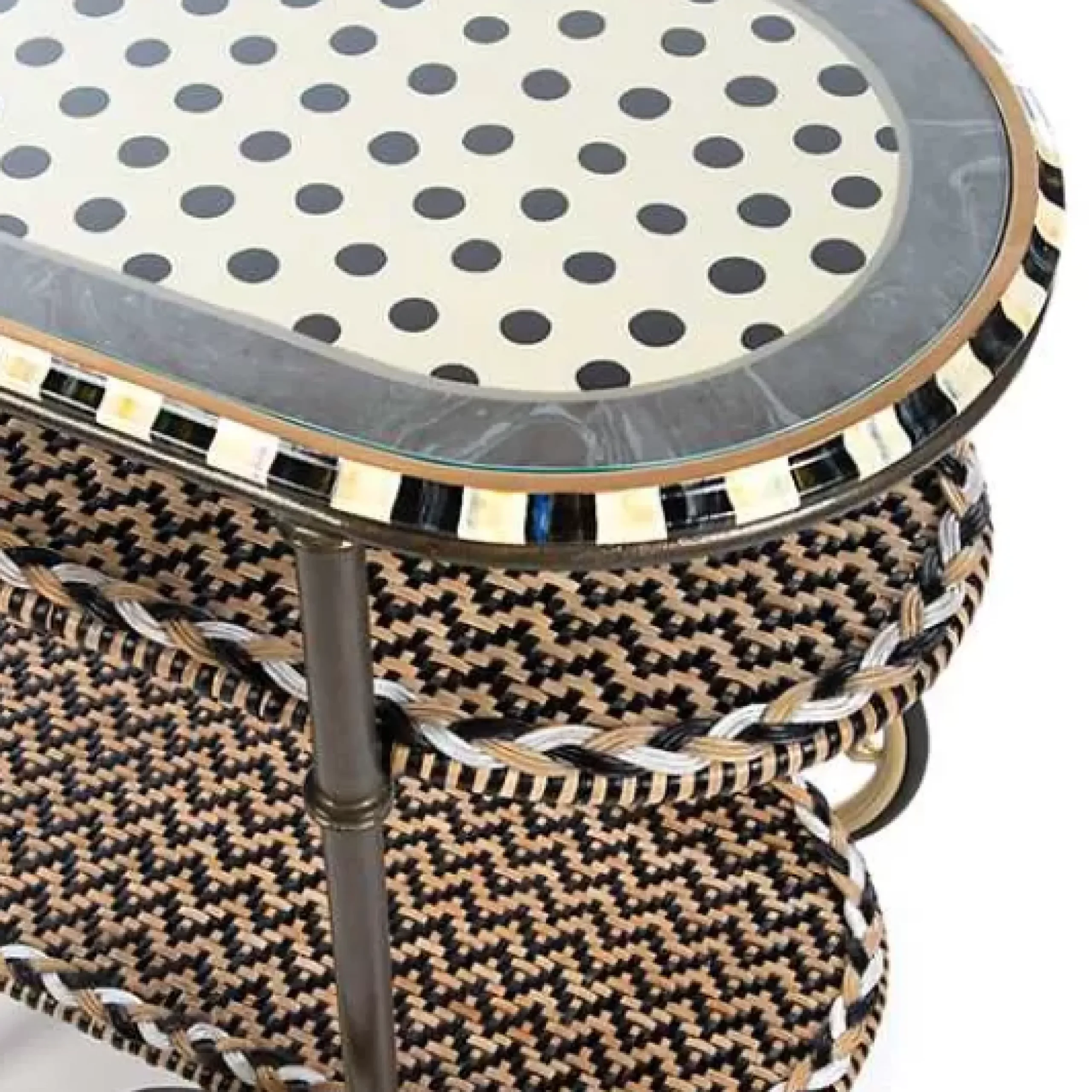 MacKenzie-Childs Dotography Bar Cart< Living Room|Bar Entertaining