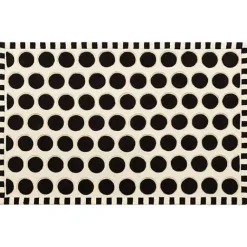 MacKenzie-Childs Dots A Lots Rug - Black - 5' x 8'< Rugs