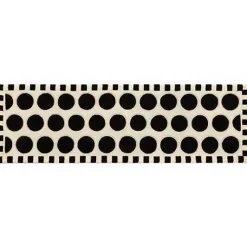 MacKenzie-Childs Dots A Lots Rug - Black - 2'6 x 8'< Rugs