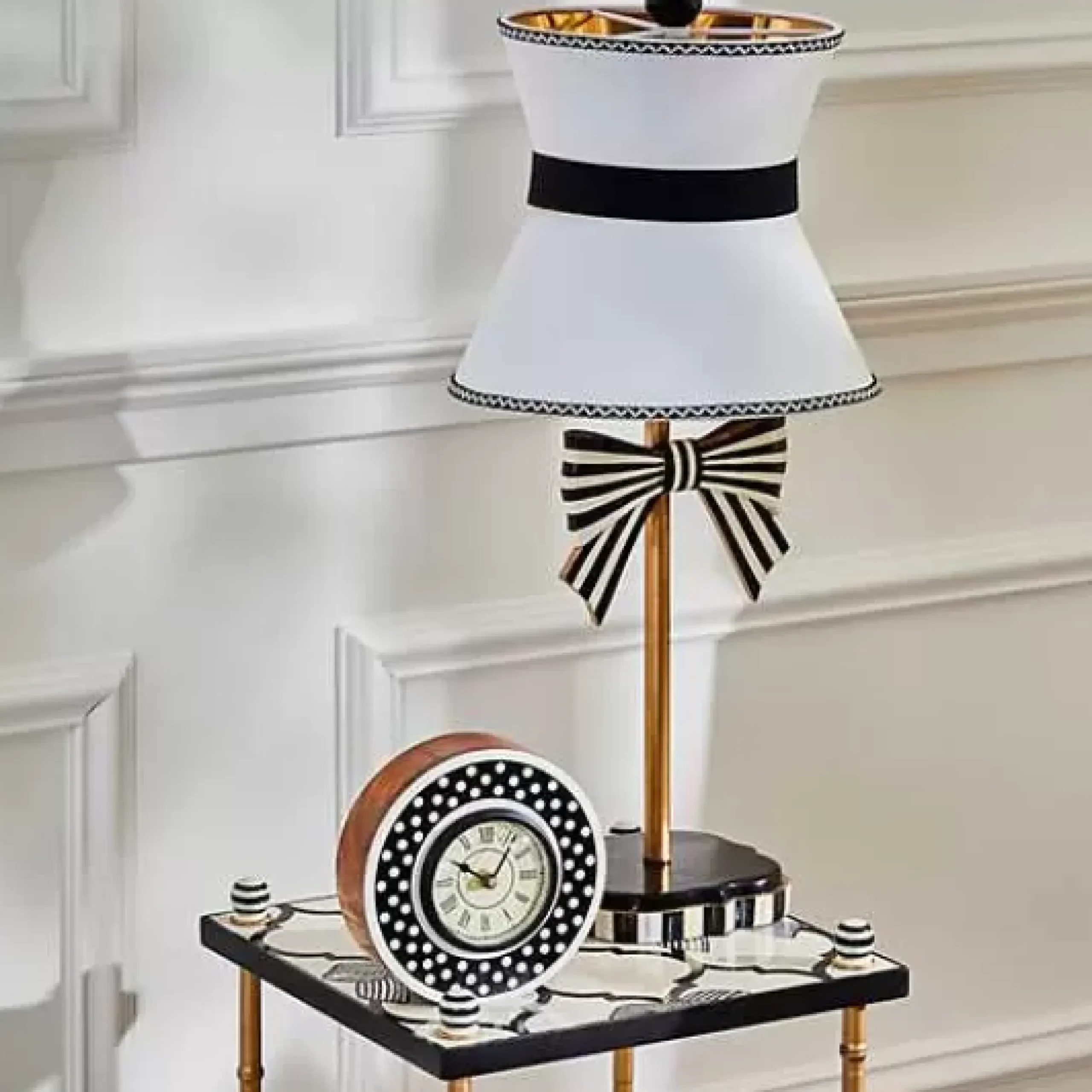 MacKenzie-Childs Dotty Round Desk Clock< Room Accents