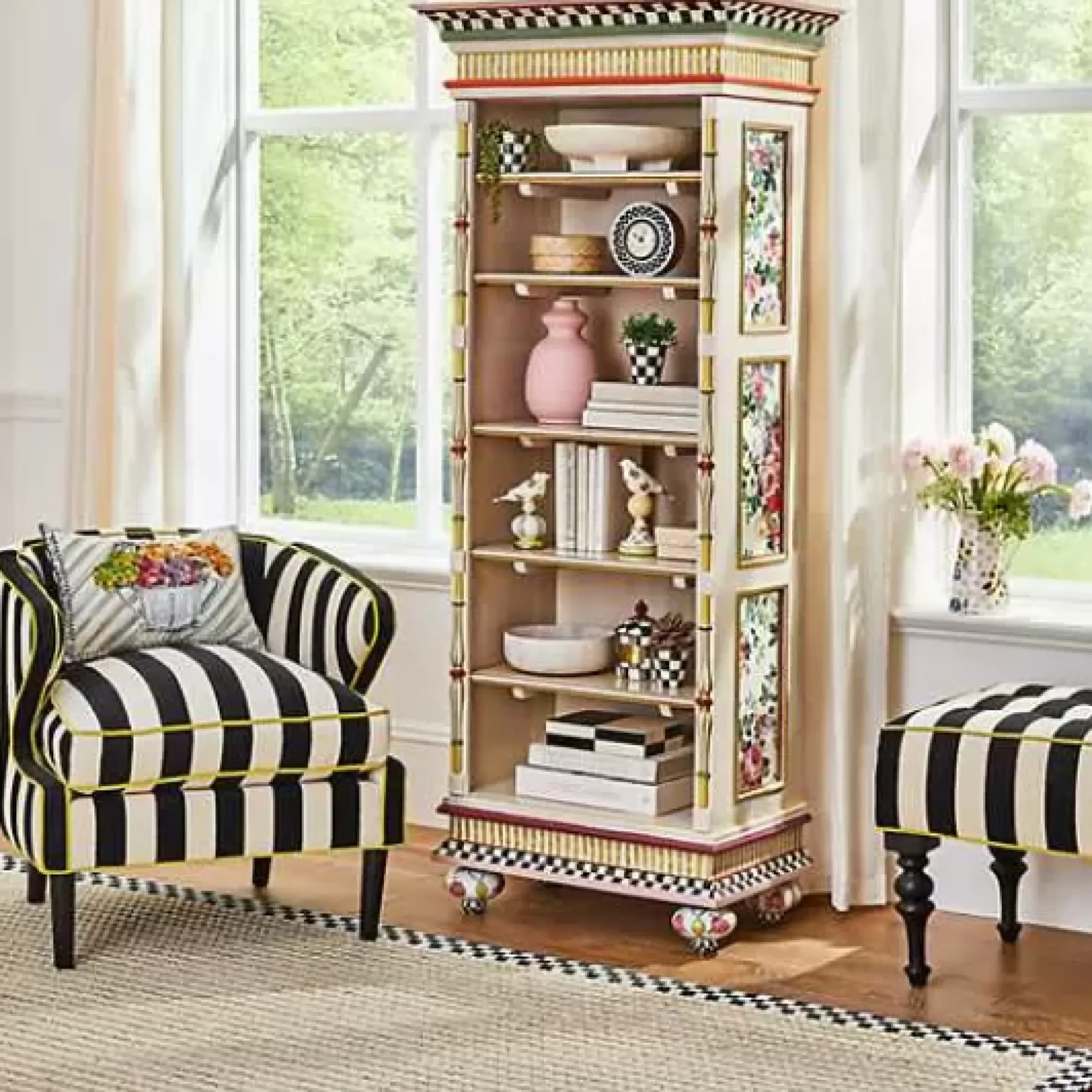 MacKenzie-Childs Dotty Round Desk Clock< Room Accents