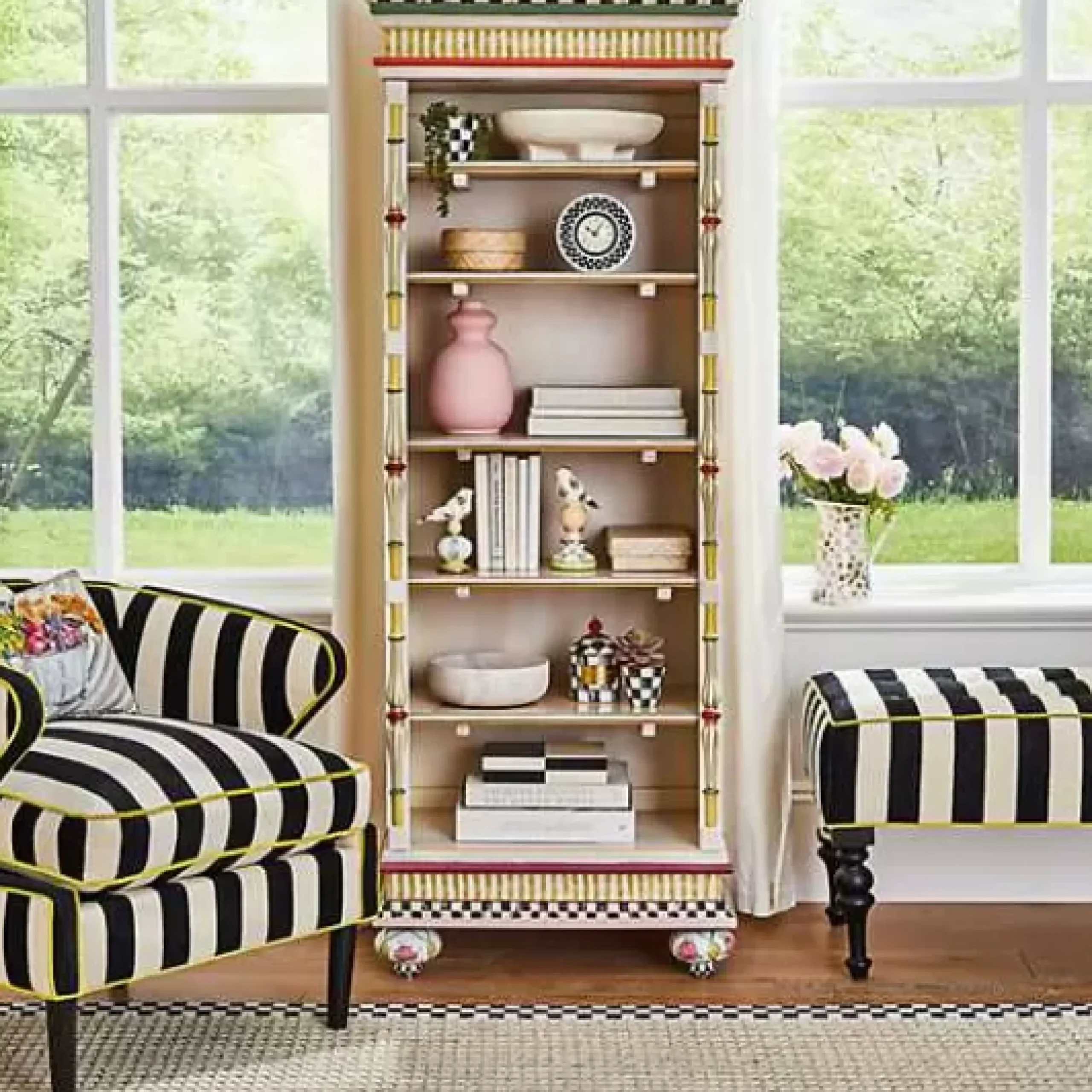 MacKenzie-Childs Dotty Round Desk Clock< Room Accents