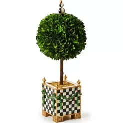 MacKenzie-Childs Emerald Luxe Boxwood Topiary< Greenery & Florals|Room Accents