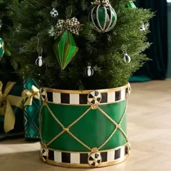 MacKenzie-Childs Emerald Luxe Drum< Holiday|Room Accents