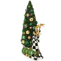 MacKenzie-Childs Emerald Luxe Illuminated Deer Bottle Brush Tree< Room Accents|Table Accessories