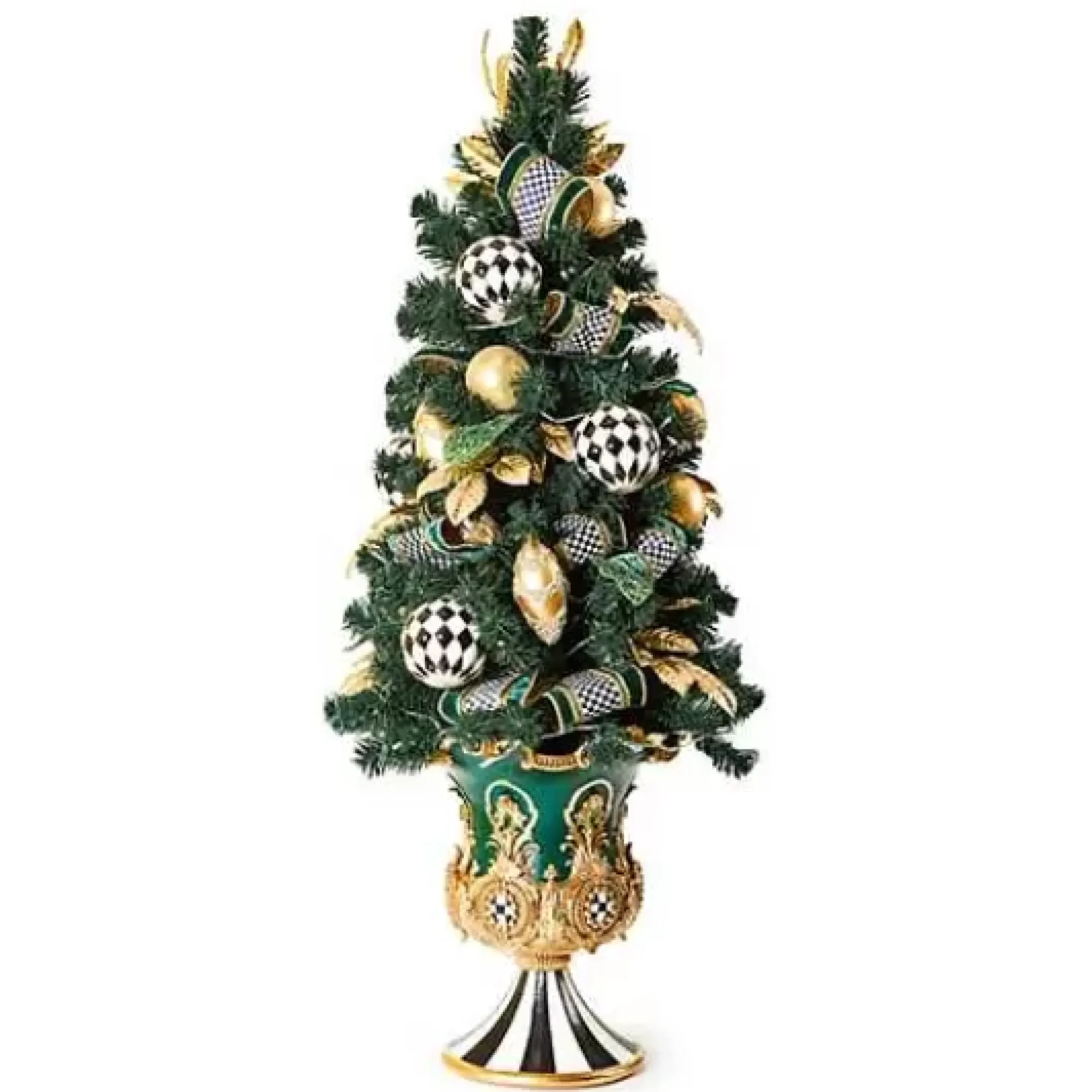 MacKenzie-Childs Emerald Luxe Illuminated Potted Tree< Greenery & Florals