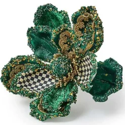 MacKenzie-Childs Emerald Luxe Magnolia Clip< Finishing Touches