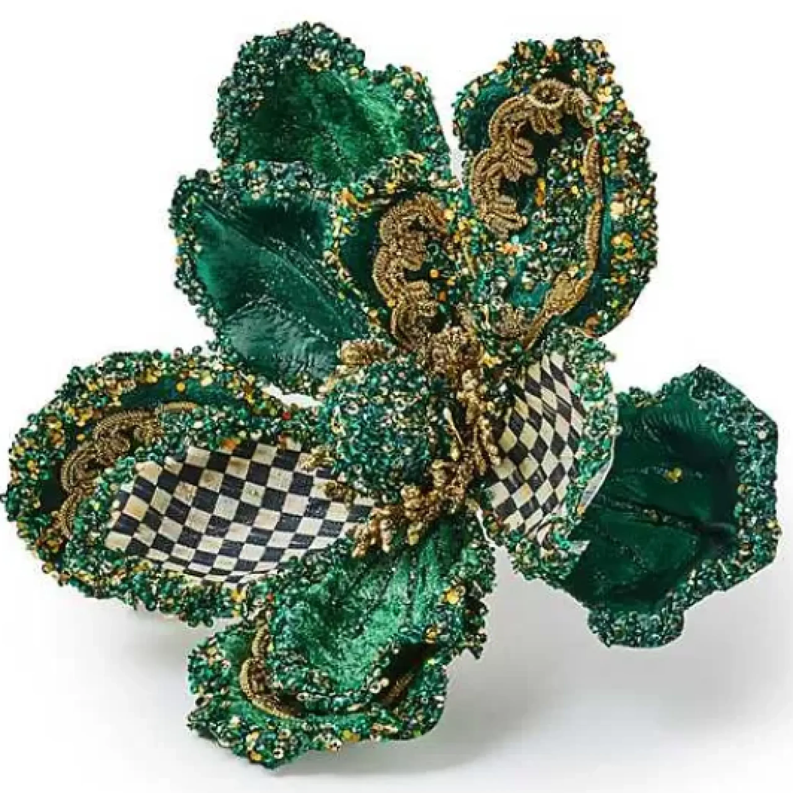 MacKenzie-Childs Emerald Luxe Magnolia Clip< Finishing Touches