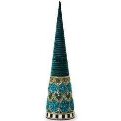 MacKenzie-Childs Emerald Luxe Medium Beaded Cone Tree< Room Accents