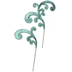 MacKenzie-Childs Emerald Luxe Scroll Picks, Set of 2< Greenery & Florals