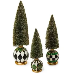 MacKenzie-Childs Emerald Luxe Small Illuminated Bottle Brush Tree< Room Accents