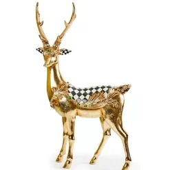 MacKenzie-Childs Emerald Luxe Standing Gold Deer< Room Accents
