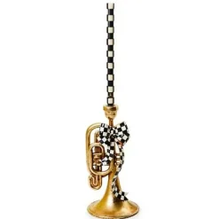 MacKenzie-Childs Emerald Luxe Trumpet Candle Holder< Holiday|Candles & Fragrances