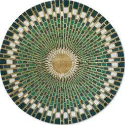 MacKenzie-Childs Emerald Sunburst 6' Round Rug< Rugs