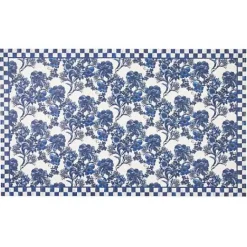 MacKenzie-Childs English Garden Floor Mat - Royal - 3' x 5'< Rugs