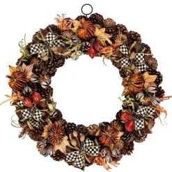 MacKenzie-Childs Fall On The Farm Pinecone Wreath< The Fall Shop|Greenery & Florals