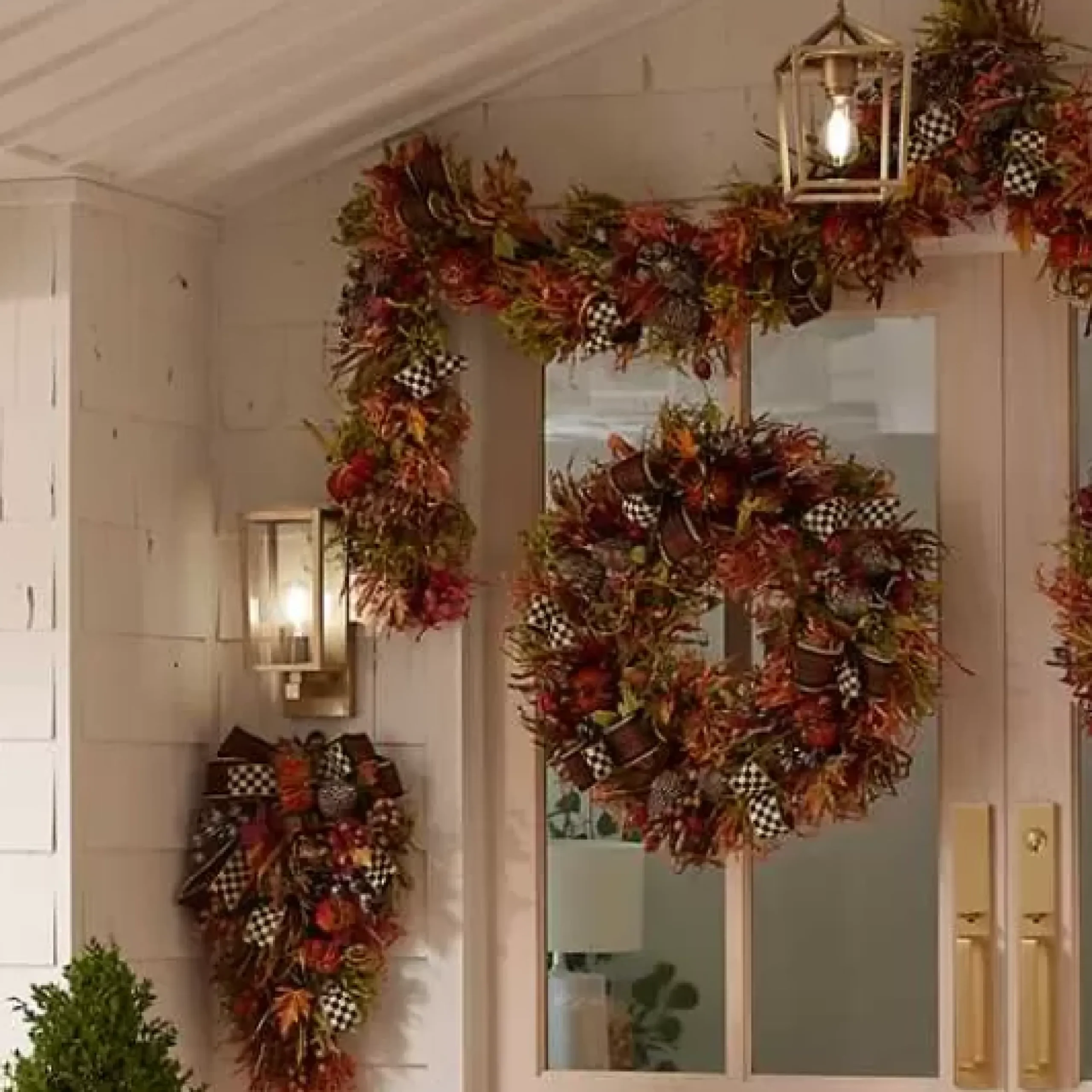 MacKenzie-Childs Fall On The Farm Swag< The Fall Shop|Greenery & Florals