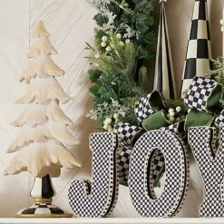 MacKenzie-Childs Farmhouse Carved Short Tree< Holiday|Room Accents