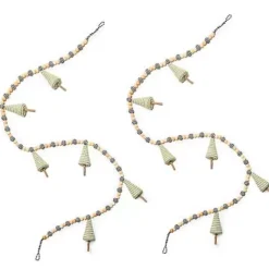 MacKenzie-Childs Farmhouse Holiday Beaded Tree Garland, Set of 2< Holiday|Room Accents