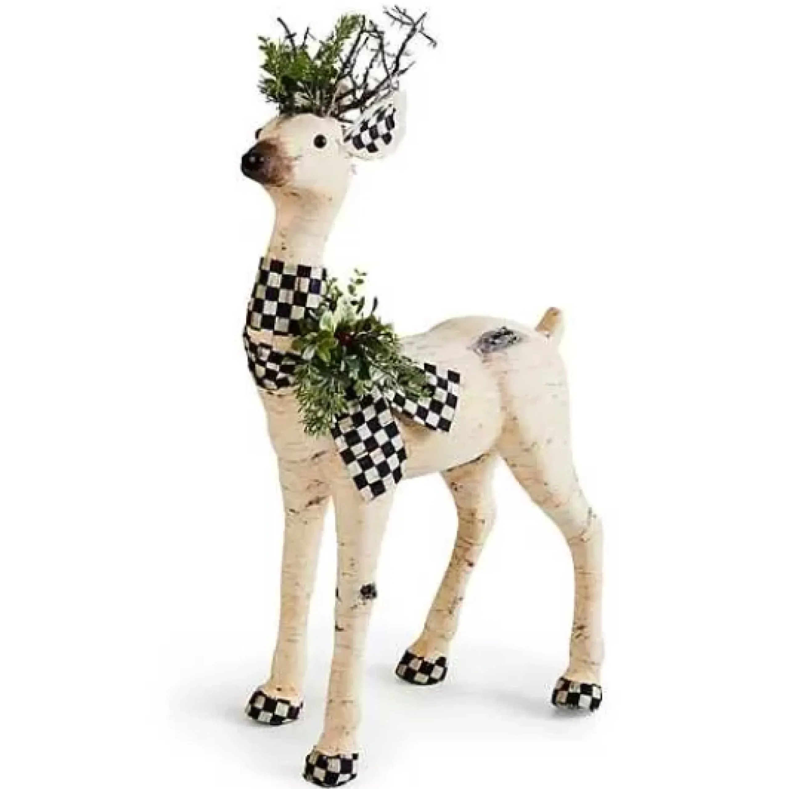MacKenzie-Childs Farmhouse Holiday Birch Deer Figurine< Room Accents