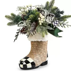 MacKenzie-Childs Farmhouse Holiday Boot Arrangement< Greenery & Florals