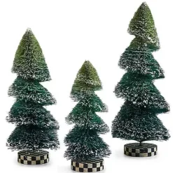 MacKenzie-Childs Farmhouse Holiday Bottle Brush Trees - Set of 3< Room Accents|Table Accessories