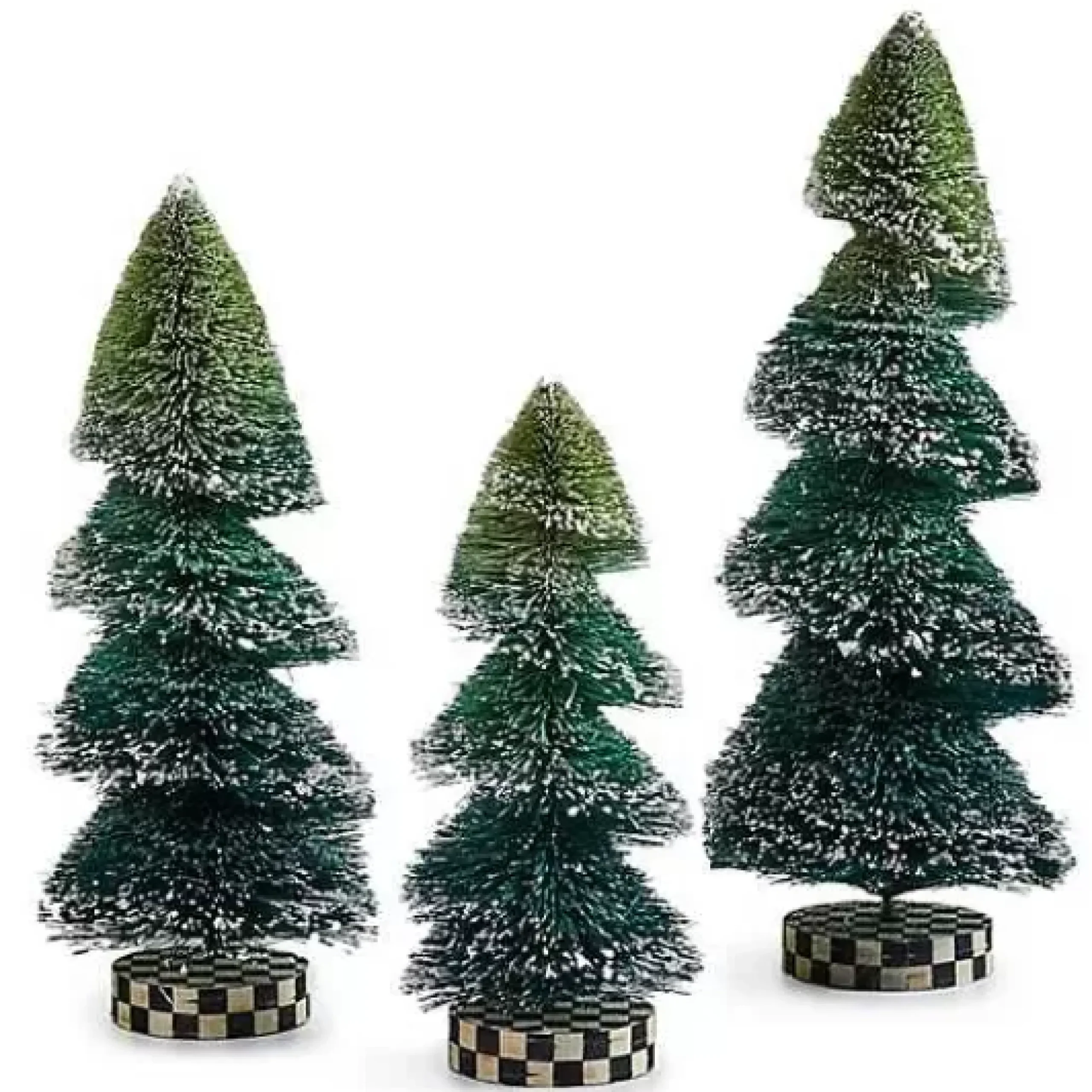 MacKenzie-Childs Farmhouse Holiday Bottle Brush Trees - Set of 3< Room Accents|Table Accessories