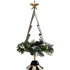 MacKenzie-Childs Farmhouse Holiday Galvanized Tabletop Tree< Greenery & Florals|Room Accents