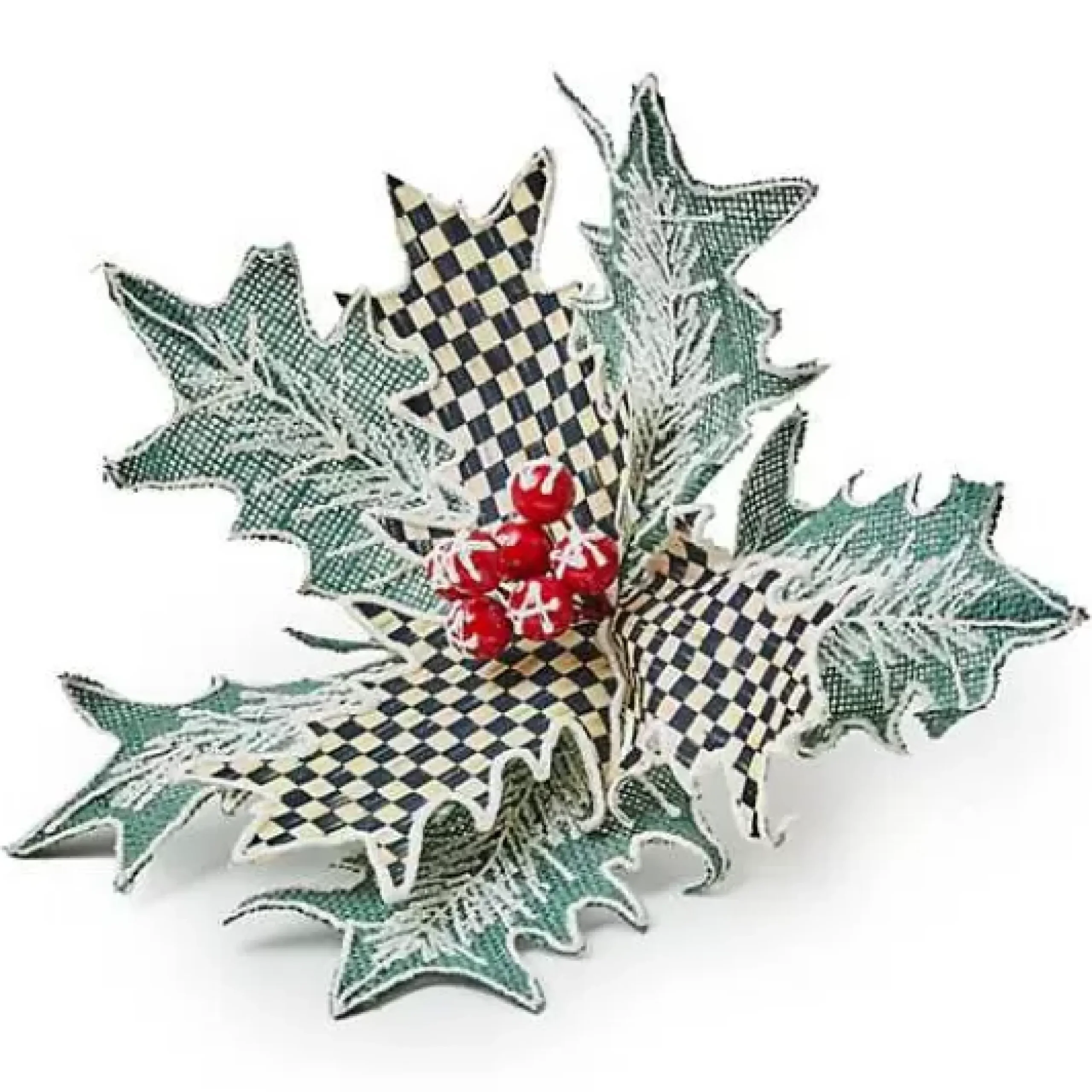MacKenzie-Childs Farmhouse Holiday Holly Clip< Finishing Touches