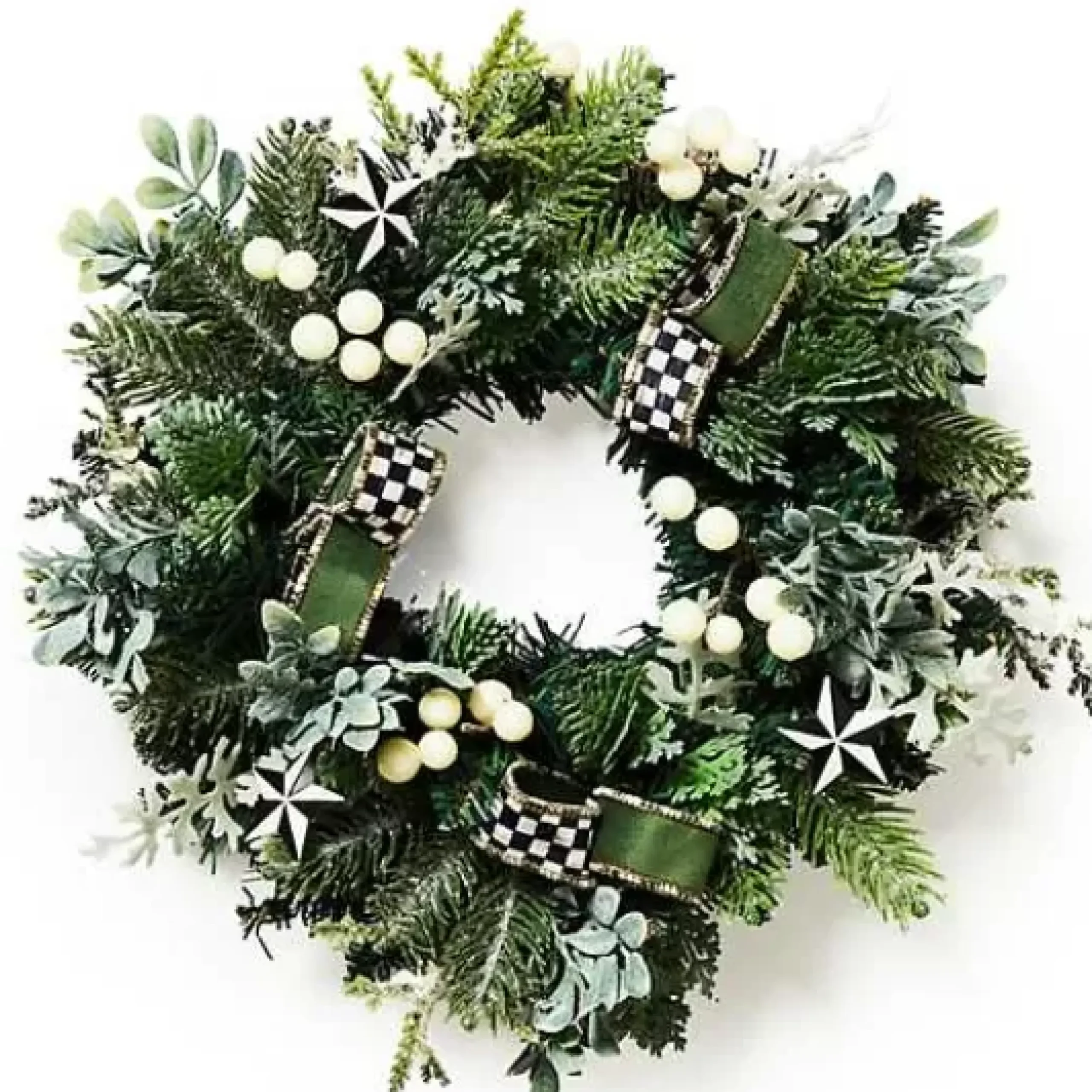 MacKenzie-Childs Farmhouse Holiday Mini 14 Wreath< Outdoor|Greenery & Florals