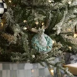 MacKenzie-Childs Farmhouse Moose Glass Ornament< Holiday
