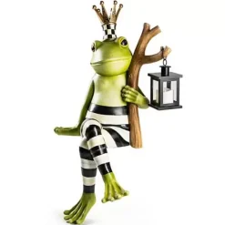 MacKenzie-Childs Fergal the Frog with Lantern< Spring|Outdoor