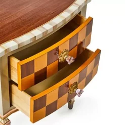 MacKenzie-Childs Field Study Check Accent Chest< Storage Furniture|Living Room