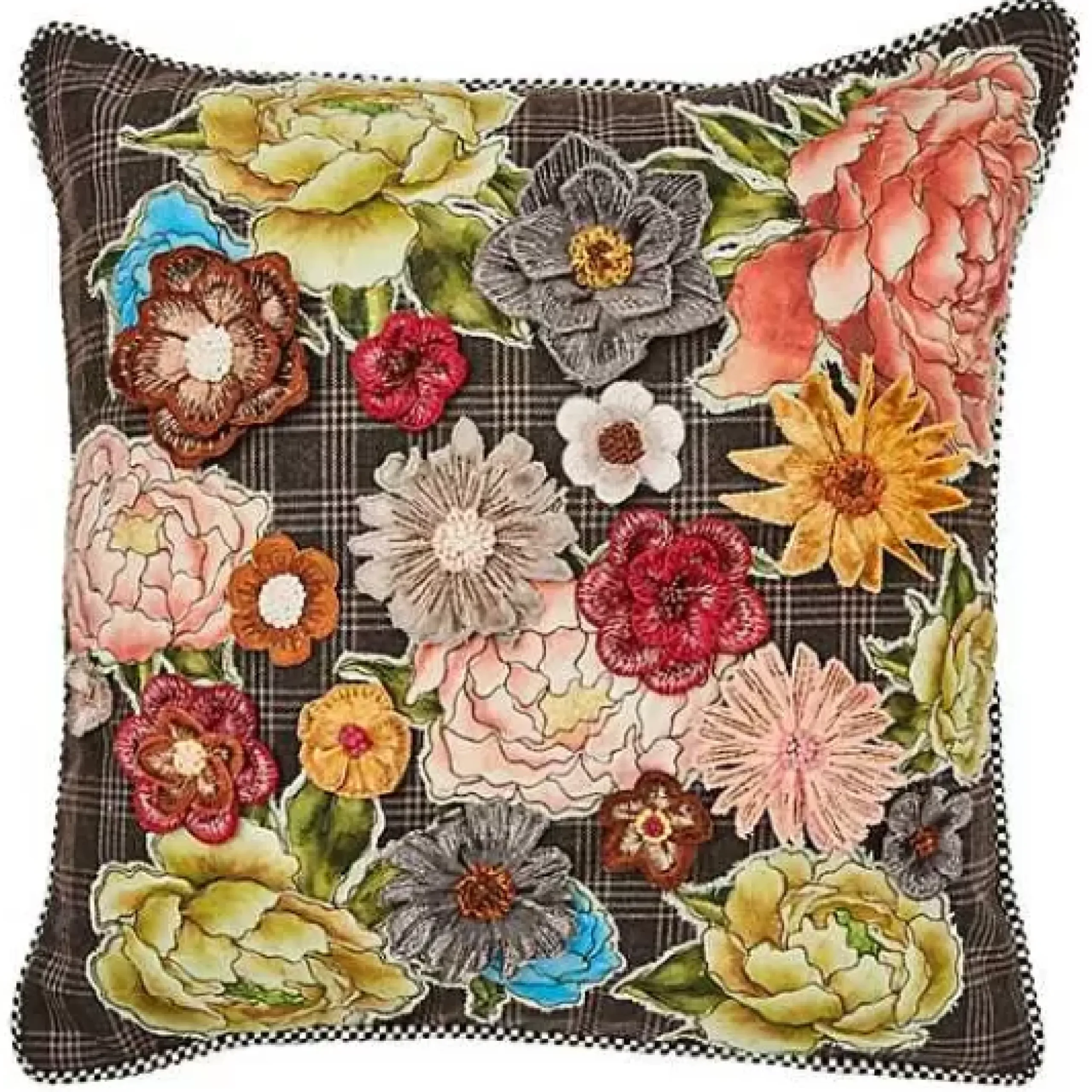 MacKenzie-Childs Field Study Embroidered Floral Throw Pillow< Pillows, Throws, & Cushions