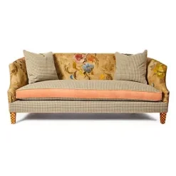 MacKenzie-Childs Field Study Floral Gingham Sofa< Living Room