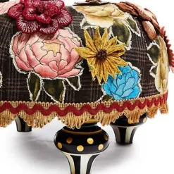 MacKenzie-Childs Field Study Floral Tufted Footstool< Living Room