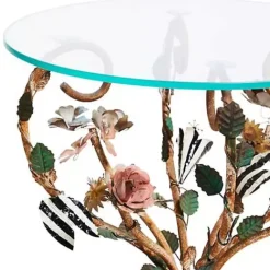 MacKenzie-Childs Field Study Round Accent Table< Living Room