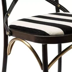 MacKenzie-Childs Flatiron Black Stripe Dining Chair< Dining Room & Kitchen