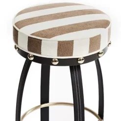 MacKenzie-Childs Flatiron Brown Stripe Counter Stool< Dining Room & Kitchen