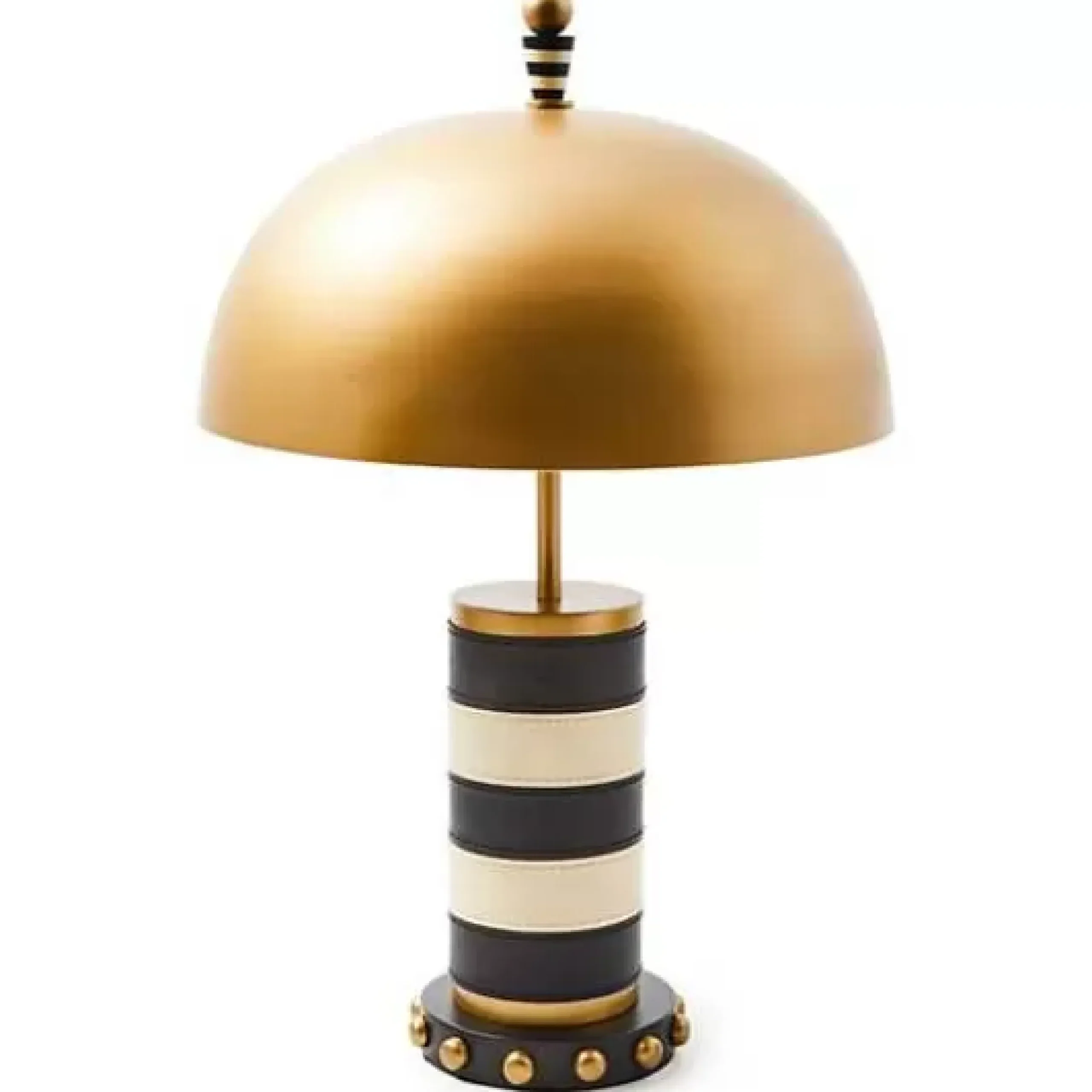 MacKenzie-Childs Flatiron Leather Stripe Table Lamp< Lighting