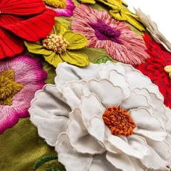MacKenzie-Childs Fleur de Leaf Throw Pillow< Spring|Pillows, Throws, & Cushions