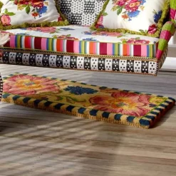 MacKenzie-Childs Flower Market Double Door Entrance Mat< Outdoor|Rugs