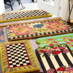 MacKenzie-Childs Flower Market Double Door Entrance Mat< Outdoor|Rugs