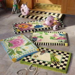 MacKenzie-Childs Flower Market Double Door Entrance Mat< Outdoor|Rugs
