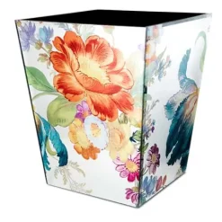 MacKenzie-Childs Flower Market Reflections Waste Bin< Bath & Bath Accessories|Room Accents