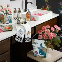MacKenzie-Childs Flower Market Reflections Boutique Tissue Box Cover< Bath & Bath Accessories|Room Accents