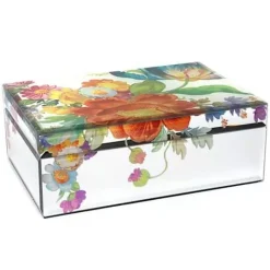 MacKenzie-Childs Flower Market Reflections Jewelry Box< Bath & Bath Accessories|Room Accents