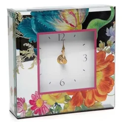 MacKenzie-Childs Flower Market Reflections Desk Clock< Room Accents
