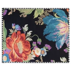 MacKenzie-Childs Flower Market Reflections Black 8' x 10' Rug< Rugs